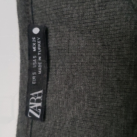 ZARA Snap Button T-Shirt Dark Gray Size S - Picture 4 of 7